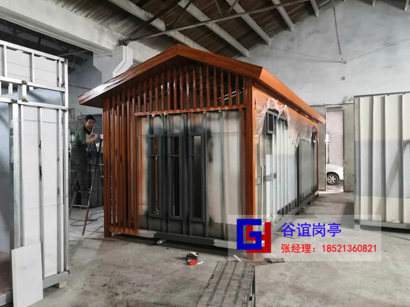 上海崗亭廠家告訴你鋼結構上的木紋都是怎么變出來的